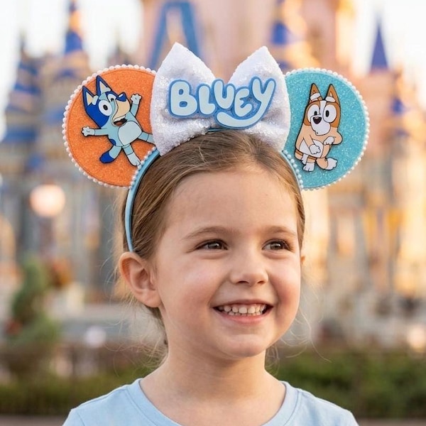 Bluey Bingo Inspired Mouse Ears: Blue Dog Inspired Headband