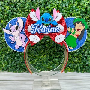 Lilo & Stitch Angel inspired Ears | Mouse Ear headband | Hawaii Minnie headband | Stitch inspired Disney ears