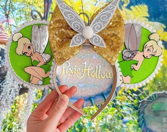 Hoofdband met Tinkerbell-muisoren: op Pixie Hollow geïnspireerd, oplichtend