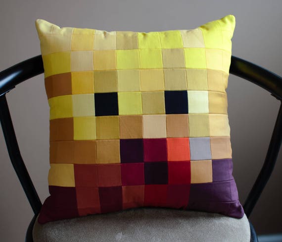Minecraft Inspired Blaze Cushion Cover Etsy
