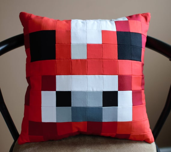 Minecraft Inspired Mooshroom Cushion Cover Etsy