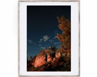 Sierra Nevada's night Photograph | Starry Night Long Exposure Photography | Night sky photography | Mountain Photography