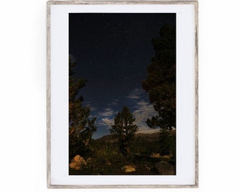 Night Photograph | Starry Night Long Exposure Photography | Night sky photography | Mountain Photography