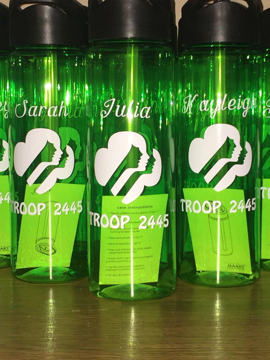Girl Scouts custom water bottles ONLY CLEAR AVAILABLE | Etsy