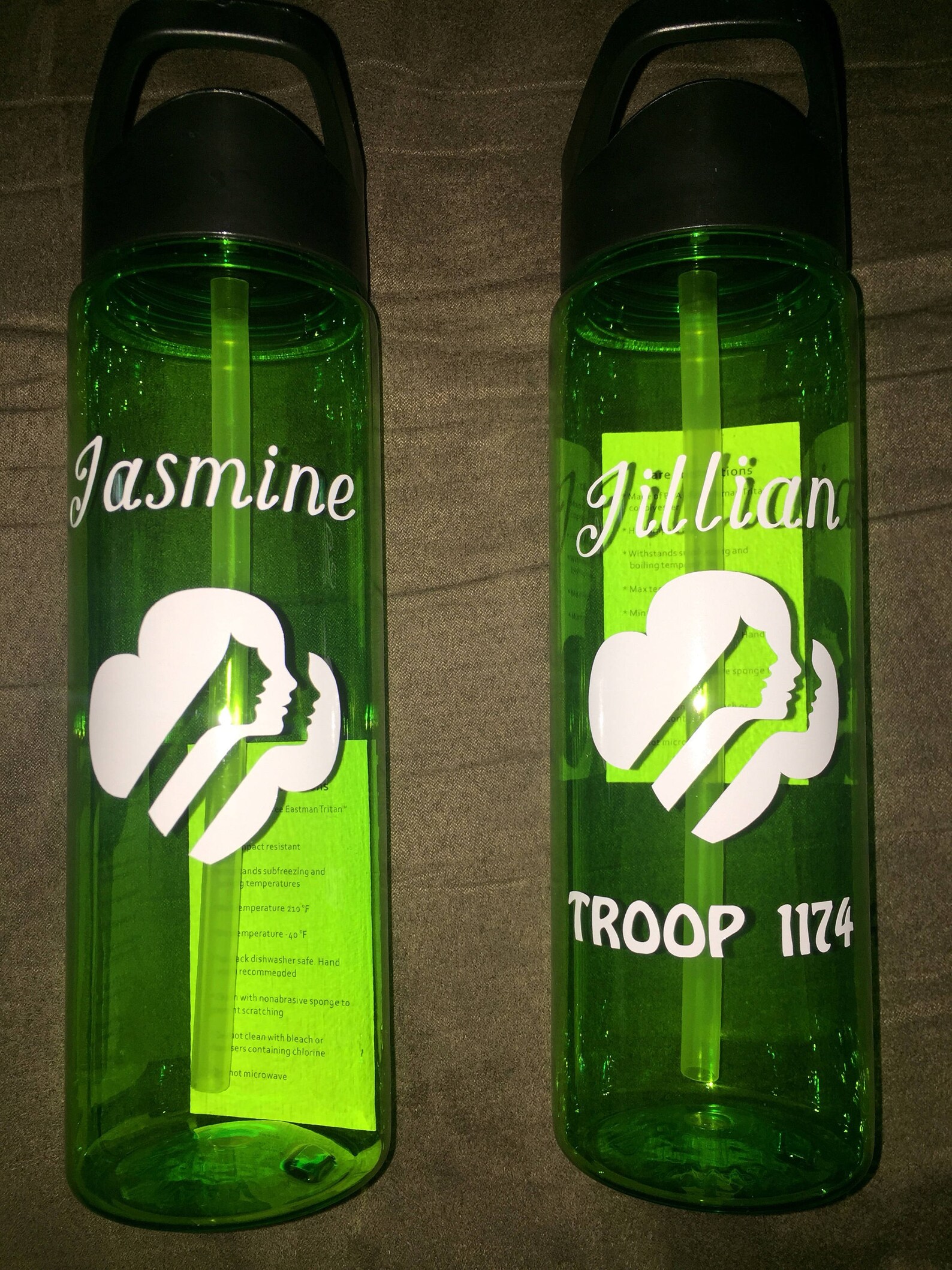 Girl Scouts custom water bottles ONLY CLEAR AVAILABLE | Etsy