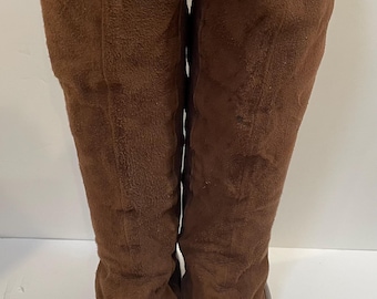 Botas Go-Go vintage GOLO de ante marrón, estilo Mod, talla 7.5