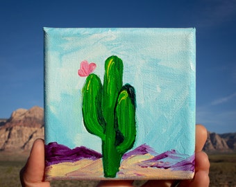 Quiet Cactus Mini - Pintura original