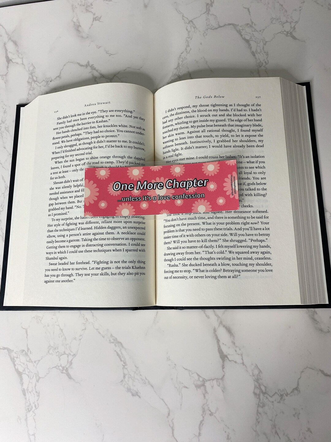 One More Chapter Bookmark | Pink Floral Bookmark for Romance Readers - Etsy