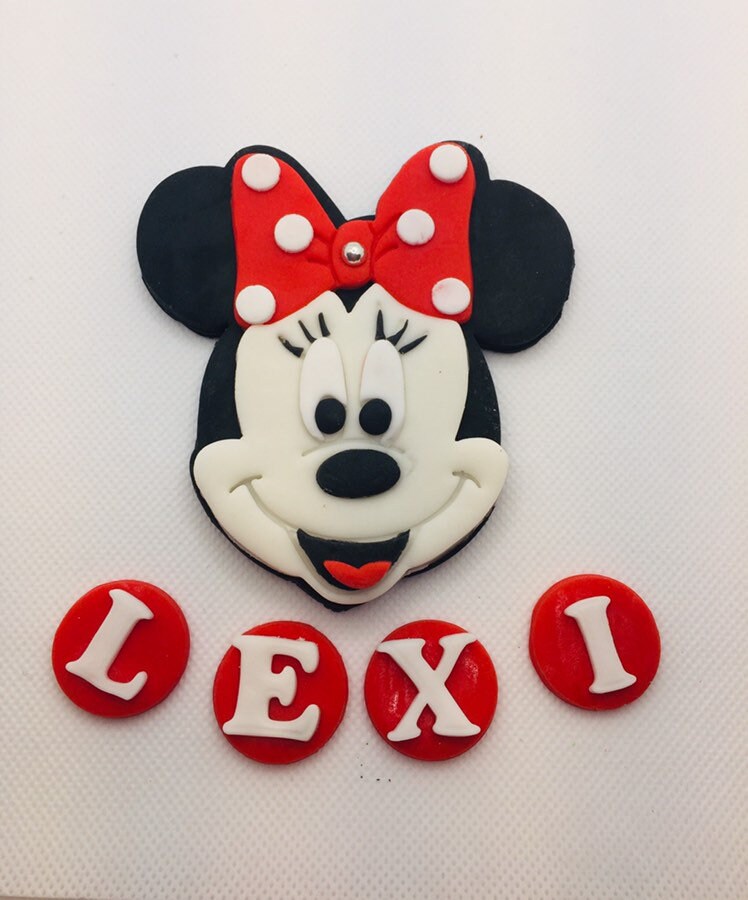 Minnie Mouse Handmade Edible Cake Topper Personalised Birthday | Etsy
