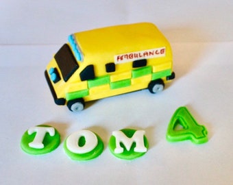 Personalized Ambulance Cake Topper: NHS Doctor, Nurse, Paramedic