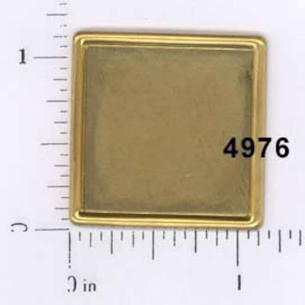 CLOSEOUT 24 pcs raw brass inchie frame ATC art picture embellisment setting  #4976