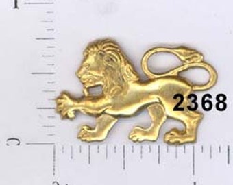 Running Lion Stamping Antique Gold Finish 81x29mm Pack of 6