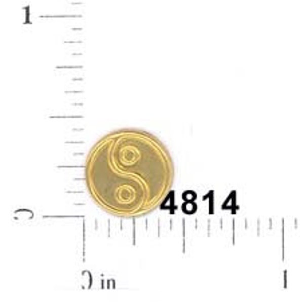 12 pcs yin yang Asian chinese inspirational charm stamping finding, embellishment #4814