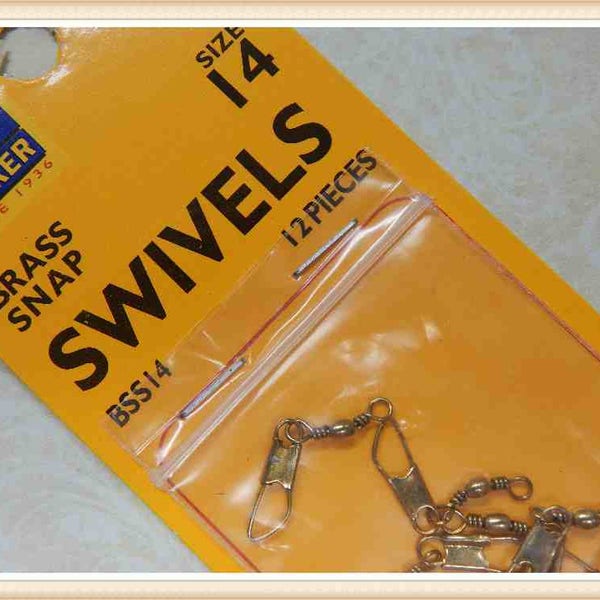 72 pieces brass snap swivel (6 packages of 12 pcs) fishing lure