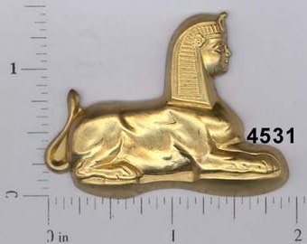 12 pcs sphinx raw brass Egyptian stamping finding, embellishment #4531