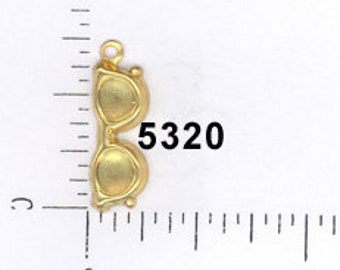 12 pcs eye glasses sun glasses spectacles charm brass stamping finding, embellishment #5320