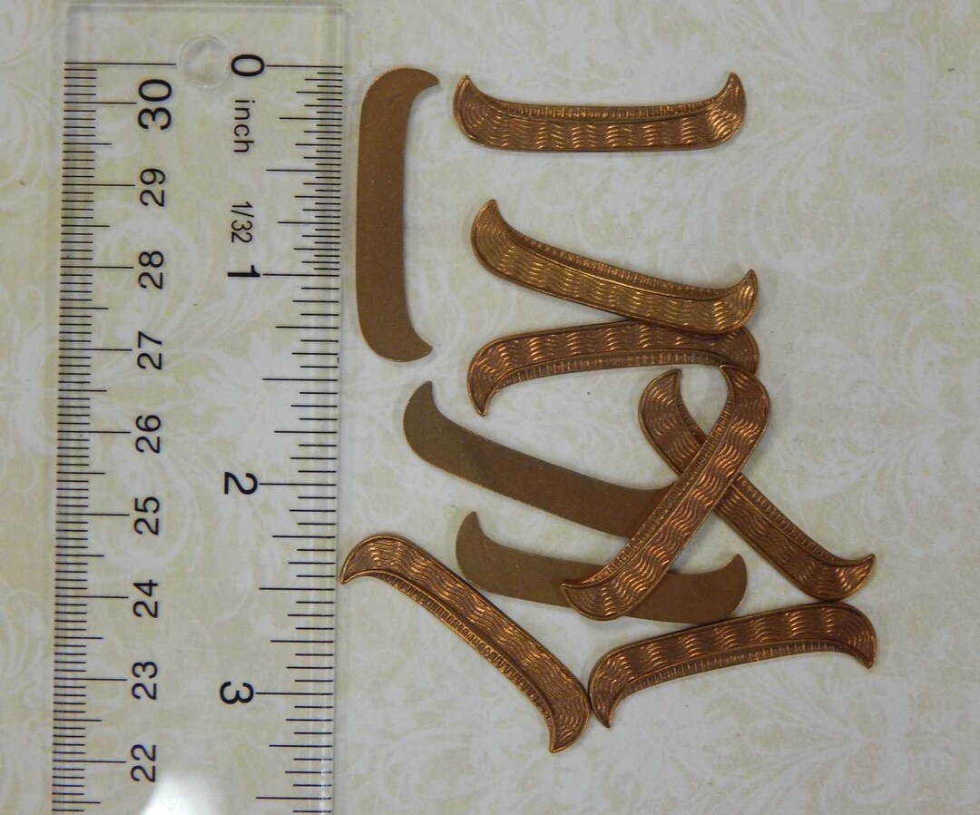 10 Piece Raw Brass Canoe Boat Vintage Miniature Stampings Etsy