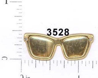 12 pcs eye glasses sun glasses spectacles charm brass stamping finding, embellishment #3528