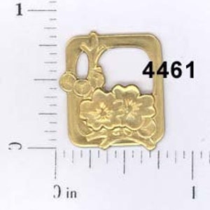 24 pieces raw brass cherry blossom sakura stamping component embellishment ornament #4461