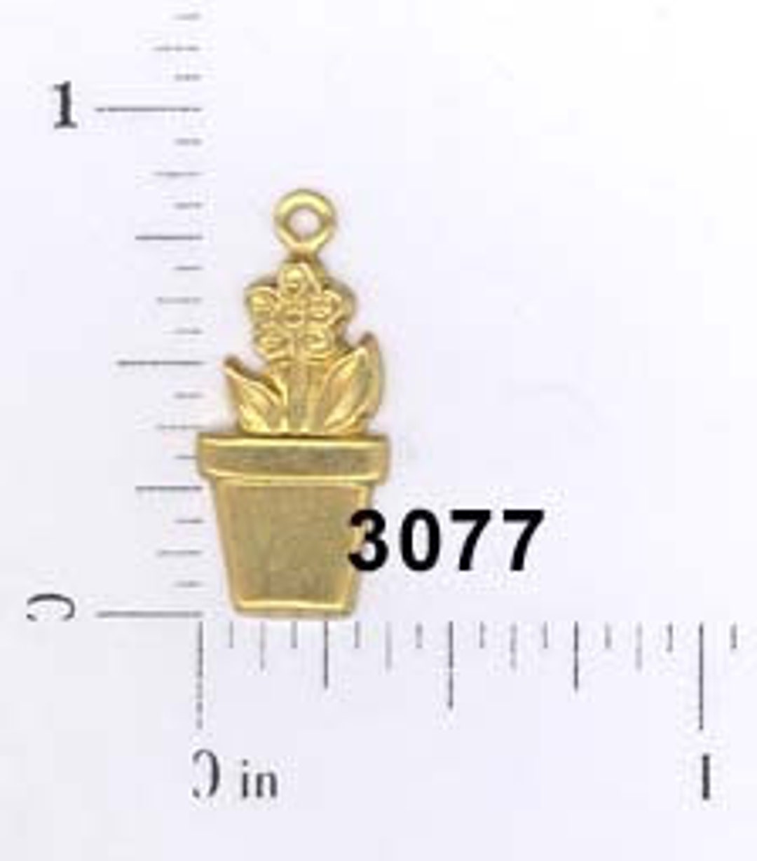 12 Pcs Flower Pot Garden Brass Charm Vintage Stamping Finding Etsy