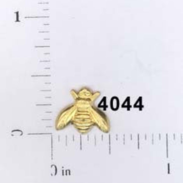 12 pieces raw brass bee bug stamping finding, embellishment (SM)#4044