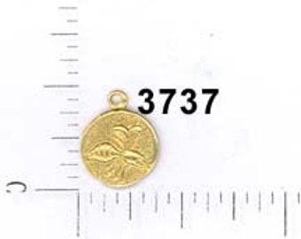 12 pieces raw brass bee charm bug stamping finding, embellishment #3737