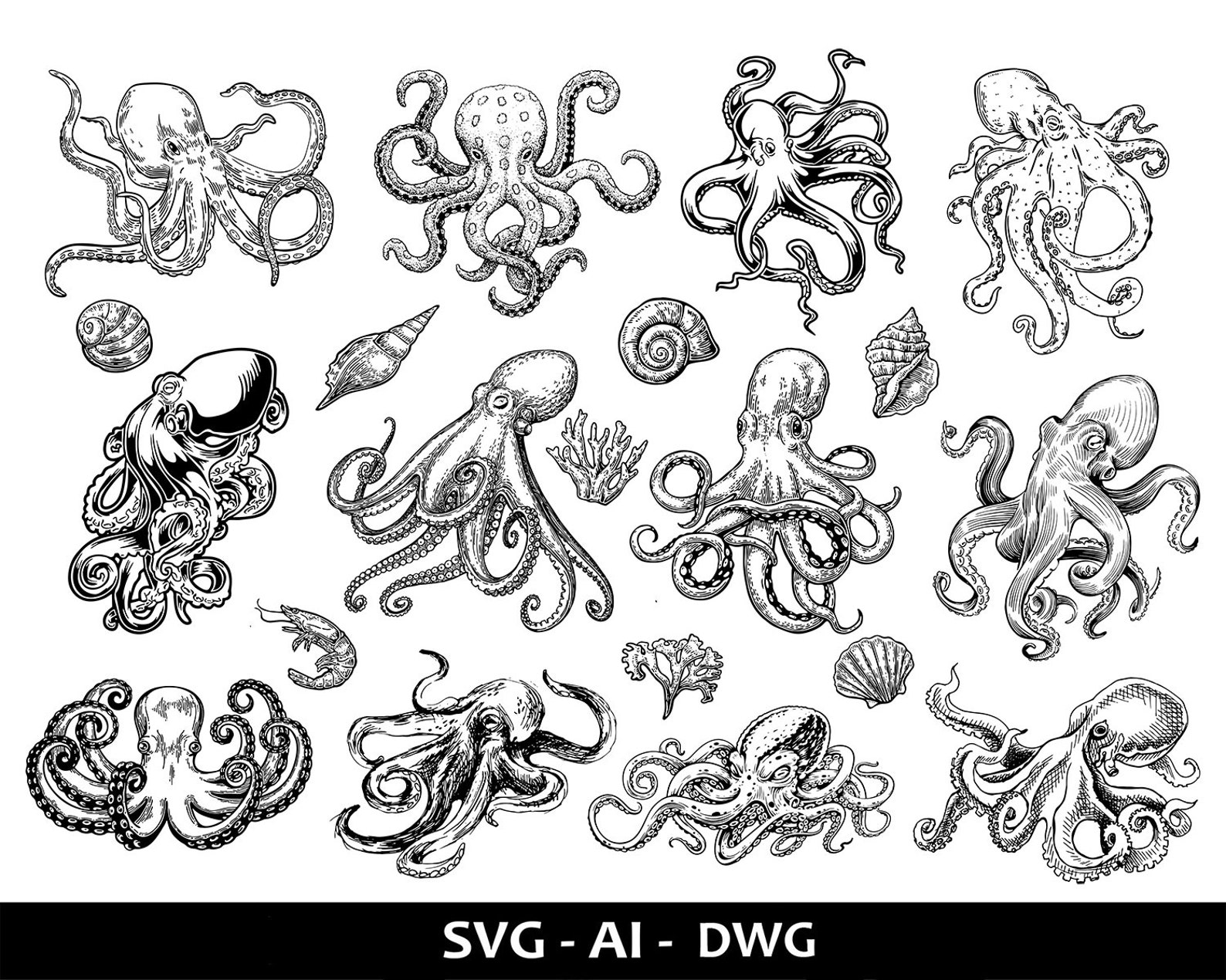 Octopus SVG Bundle Octopus Legs Svg Octopus Tentacles Svg - Etsy