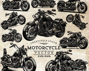 Motorcycle SVG PNG, Motorbike Svg PNG, Harley Svg, Biker Svg, Chopper Svg, Motorcycle Clipart,  Motorcycle Clipart For Cricut, Silhouette