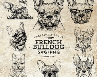 Französische Bulldogge SVG PNG, Französische Bulldogge Bundle Png, Hund zware svg png, Cricut Dateien, Bulldogge Vecto png png, Bulldogge Silhouette png png