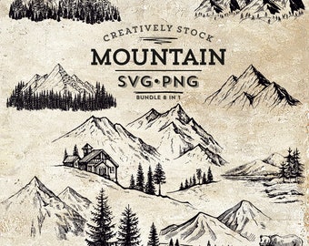 Berg SVG PNG, Natur SVG Png, Outdoors SVG Png, Camping SVG Png, Abenteuer svg png, Wald svg png, Reise svg png, Berglandschaft svg