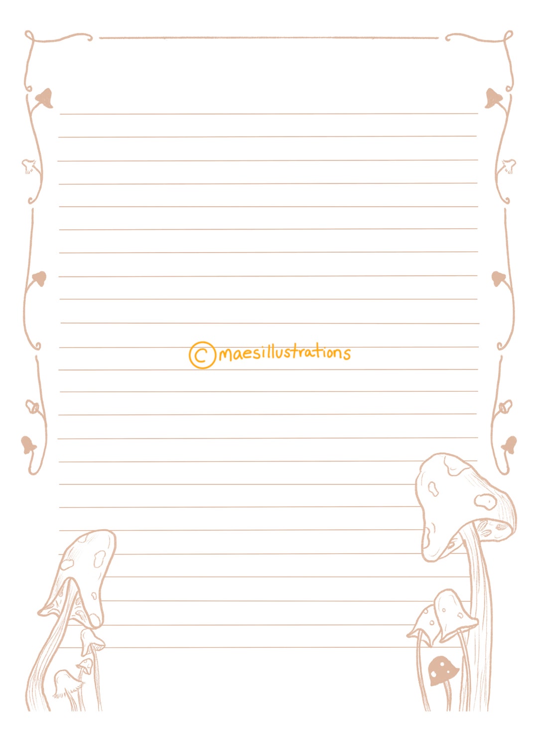 Mushroom Stationery - Etsy