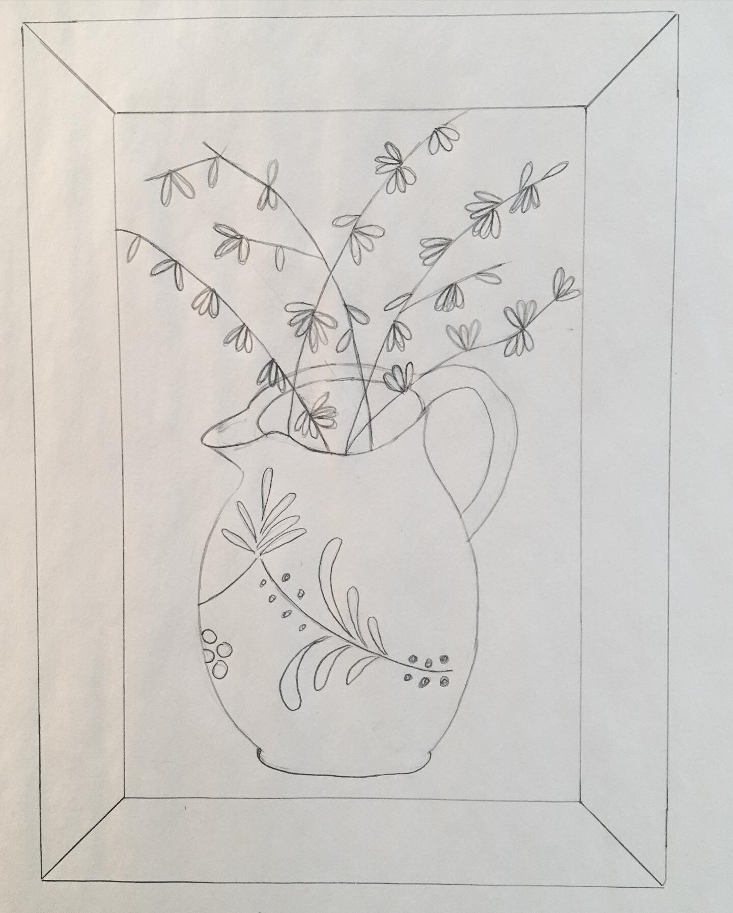 Pitcher of Forsythia Rug Hooking Pattern on Linen - Etsy