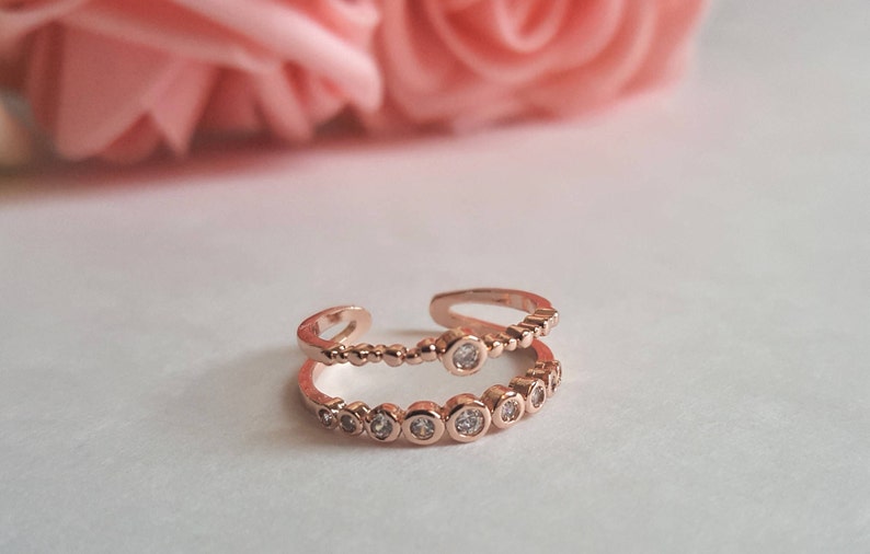 Simple and Elegant Women/'s Present Gift 18K ROSE GOLD RING mothers day TatianaStunt Stackable ring