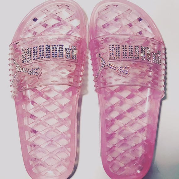 Custom Rihanna Fenty Jelly Slides | Etsy