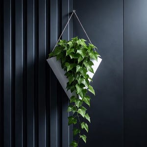 Maceta colgante de pared Fuze - Maceta triangular - Maceta impresa en 3D para amantes de las plantas - Regalo para amantes de las suculentas