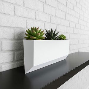 Geometric Abstract Planter Sculpture / Unique Art / Modern Minimalist Decor for Office or Home / Gift for Plant and Modern Art Lovers