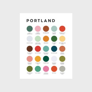 Portland, Oregon Color Palette Print