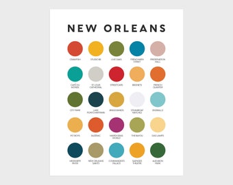 New Orleans färgpaletttryck