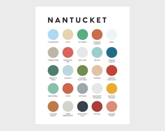 Nantucket Color Palette Print