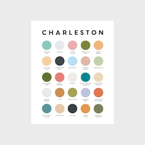 Impresión de la paleta de colores de Charleston