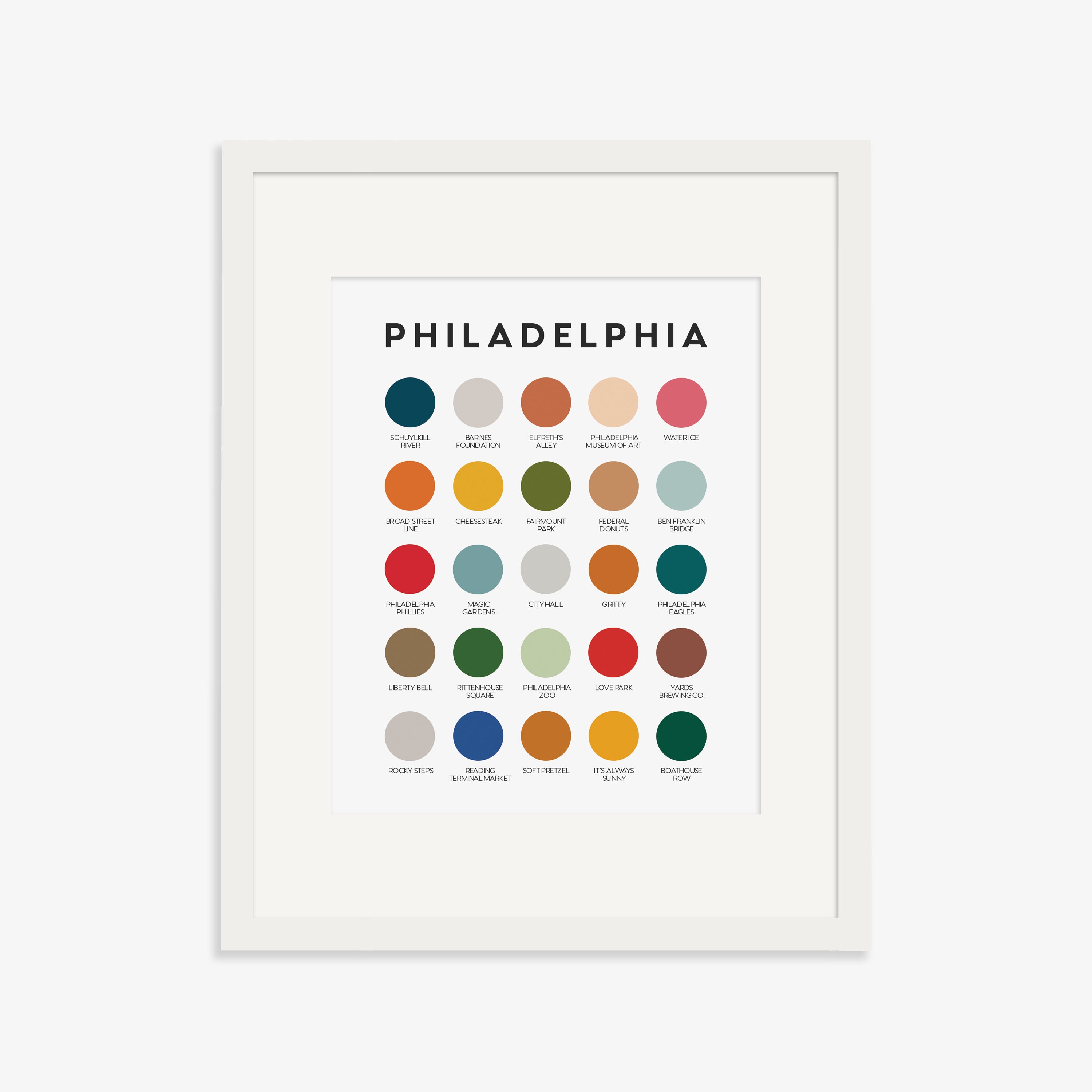 Philadelphia Color Palette Print - Etsy