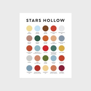 Impresión de paleta de colores Stars Hollow