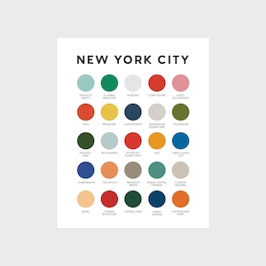 New York City Color Palette Print