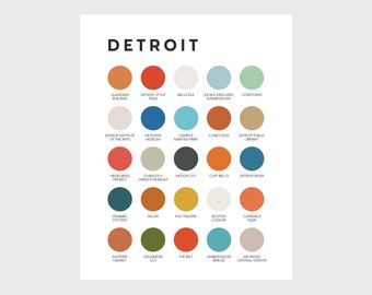 Detroit Color Palette Print