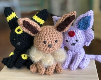 Evoli, Espeon und Nachtara Häkelanleitung