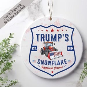 Trump Snowflake Removal Co Ornament