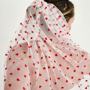 Queen of Hearts Wedding, Elopement or Bachelorette Veil