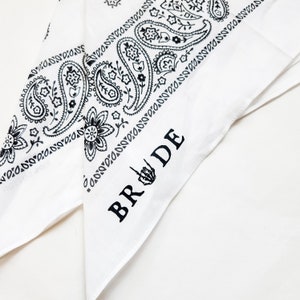 Bride or Die / Til Death Do Us Part White Bandana