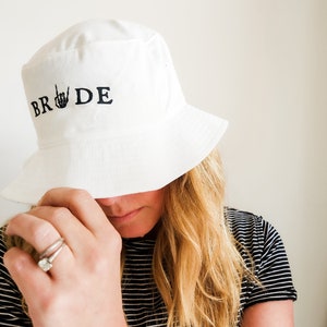 Bride or Die / Til Death Do Us Part White Bucket Hat