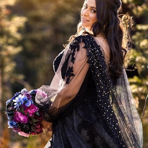 The Nyx Black Celestial Wedding Cape